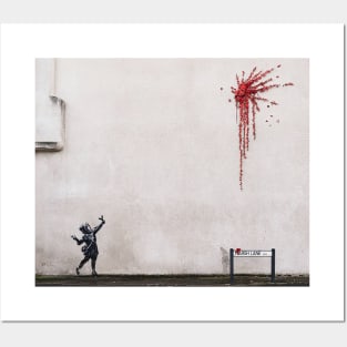 Banksy Slingshot Flower Love Valentine's Posters and Art